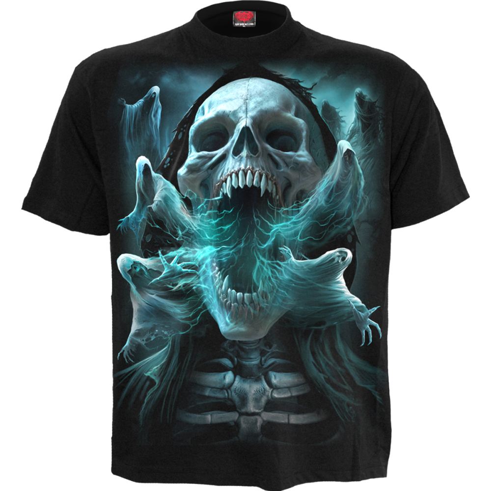 Spiral - Ghost Skull Heren T-shirt - Zwart